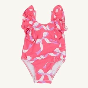 The Beaufort Bonnet Bagley Bows Girls Swimsuit Size 6 Pink Purple